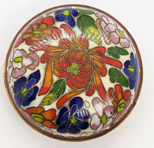 Load image into Gallery viewer, Vintage Cloisonné Lidded Trinket / Pill Dish - 2&quot; Diameter
