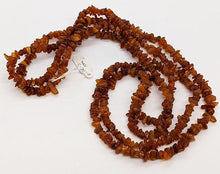 Load image into Gallery viewer, Authentic 54&quot; Amber Stand Necklace - Rough Pieces - Cognac Colour
