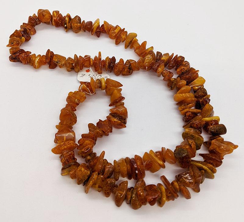 Multi Shape Rough Baltic Amber Necklace - 27