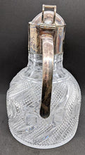 Load image into Gallery viewer, Antique 1885 English Silver Plate &amp; Cut Crystal Jug

