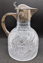 Load image into Gallery viewer, Antique 1885 English Silver Plate &amp; Cut Crystal Jug
