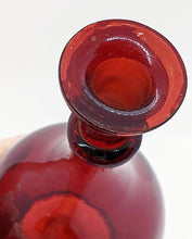 Load image into Gallery viewer, Ring Neck Ruby Barber Bottle / Vase
