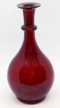 Load image into Gallery viewer, Ring Neck Ruby Barber Bottle / Vase
