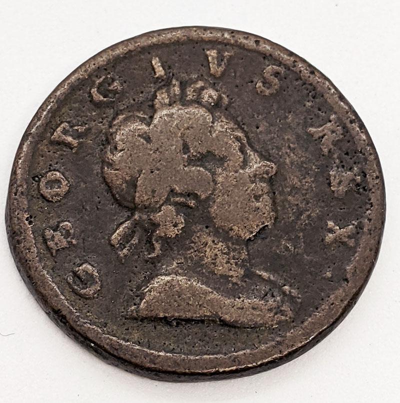 1718 UK – Great Britain – Half Penny Coin