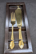 Load image into Gallery viewer, Scandia Gold 24K Gold Plated Fork Serving Set
