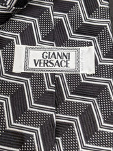 Load image into Gallery viewer, Black &amp; White Versace Silk Necktie

