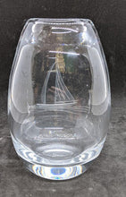 Load image into Gallery viewer, Kosta Art Glass Vase - Etched Sailboat - Vicke Lindstrand
