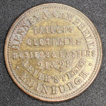 Load image into Gallery viewer, Rare - Scotland / Edinburgh - Henney - Campbell Brass 1/2 Penny - No Date
