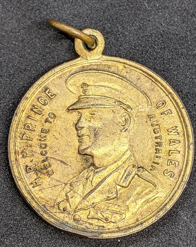 1920 Australia Prince Of Wales Visit Medallion - Gilt