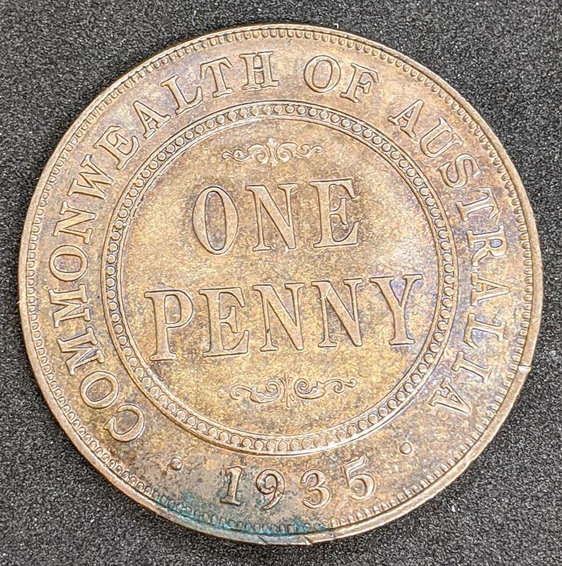 1935 Australia One Penny Coin – U N C