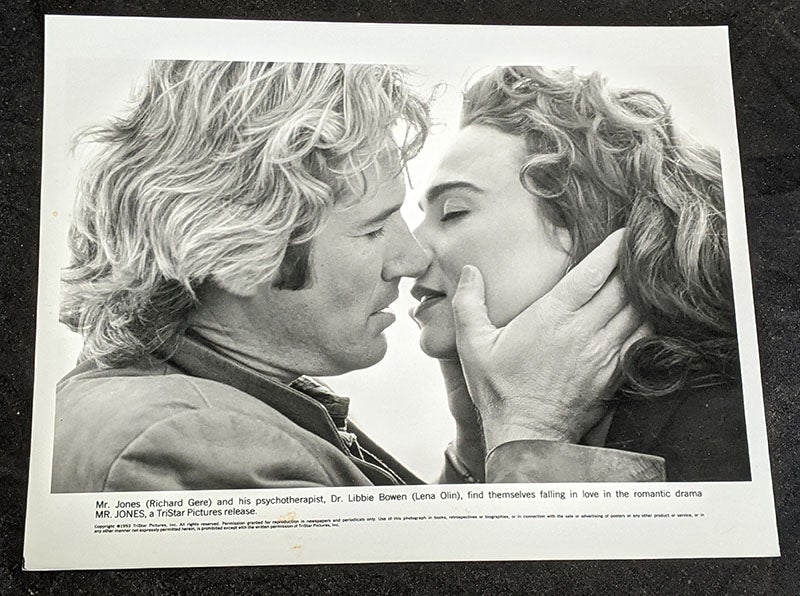 Original Photo – 1993 – Mr. Jones – Richard Gere & Lena Olin – TriStar Pictures