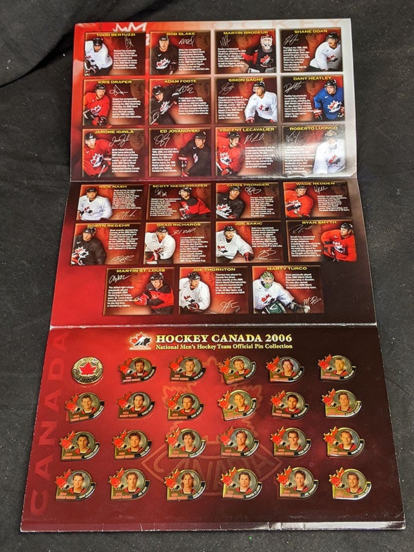 2006 Canadian National Men’s Hockey Team Pin Collection – Complete