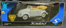 Load image into Gallery viewer, VW Combi Tole Bug Convertible Coccinelle Blue 1:18 Die Cast Solido #8032
