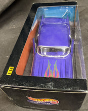 Load image into Gallery viewer, 1:18 Scale by Hot Wheels - Custom &#39;57 Chevy - Purple With Flames
