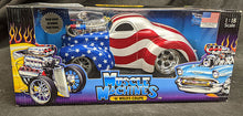 Load image into Gallery viewer, 1941 Willys Coupe Red White Blue 1:18 Diecast Muscle Machines
