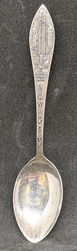 Sterling Silver New York City Souvenir Spoon - Empire State Bldg on Handle