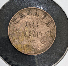 Load image into Gallery viewer, 1924 Canadian Small One Cent Penny Coin
