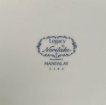 Load image into Gallery viewer, Noritake Mandalay Bone China Oval Vegetable Bowl - Gold &amp; Cobalt
