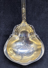 Load image into Gallery viewer, Sterling Silver Small Gravy / Sauce Ladle - Goldwash Bowl - Beaded Design
