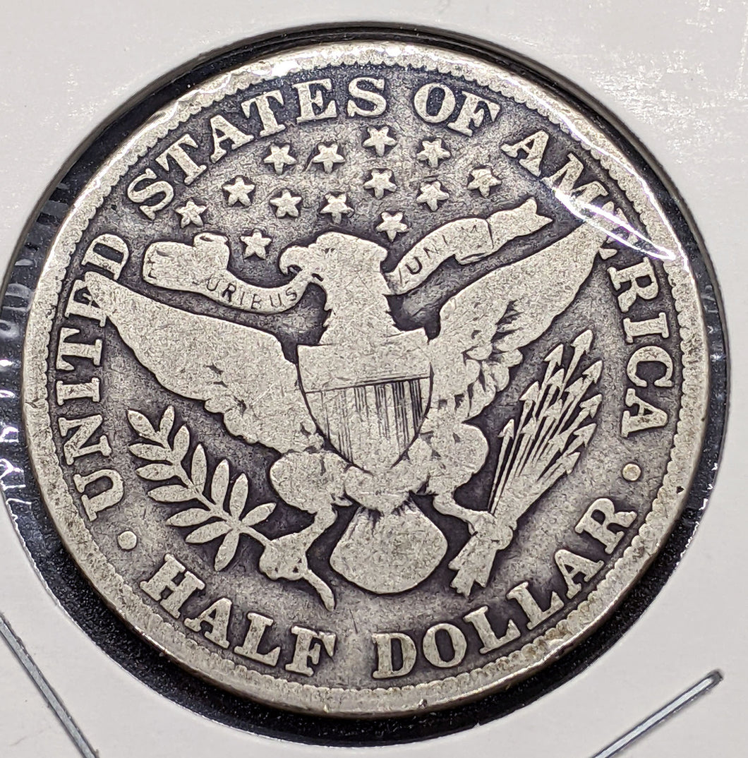 1909 United States of America (USA) Silver 50-Cent Half Dollar Coin - V G 10