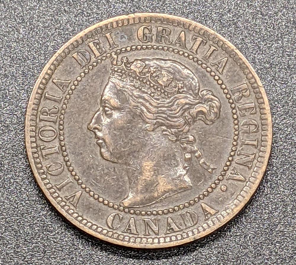 1901 Canada Large One Cent Coin – A U 50
