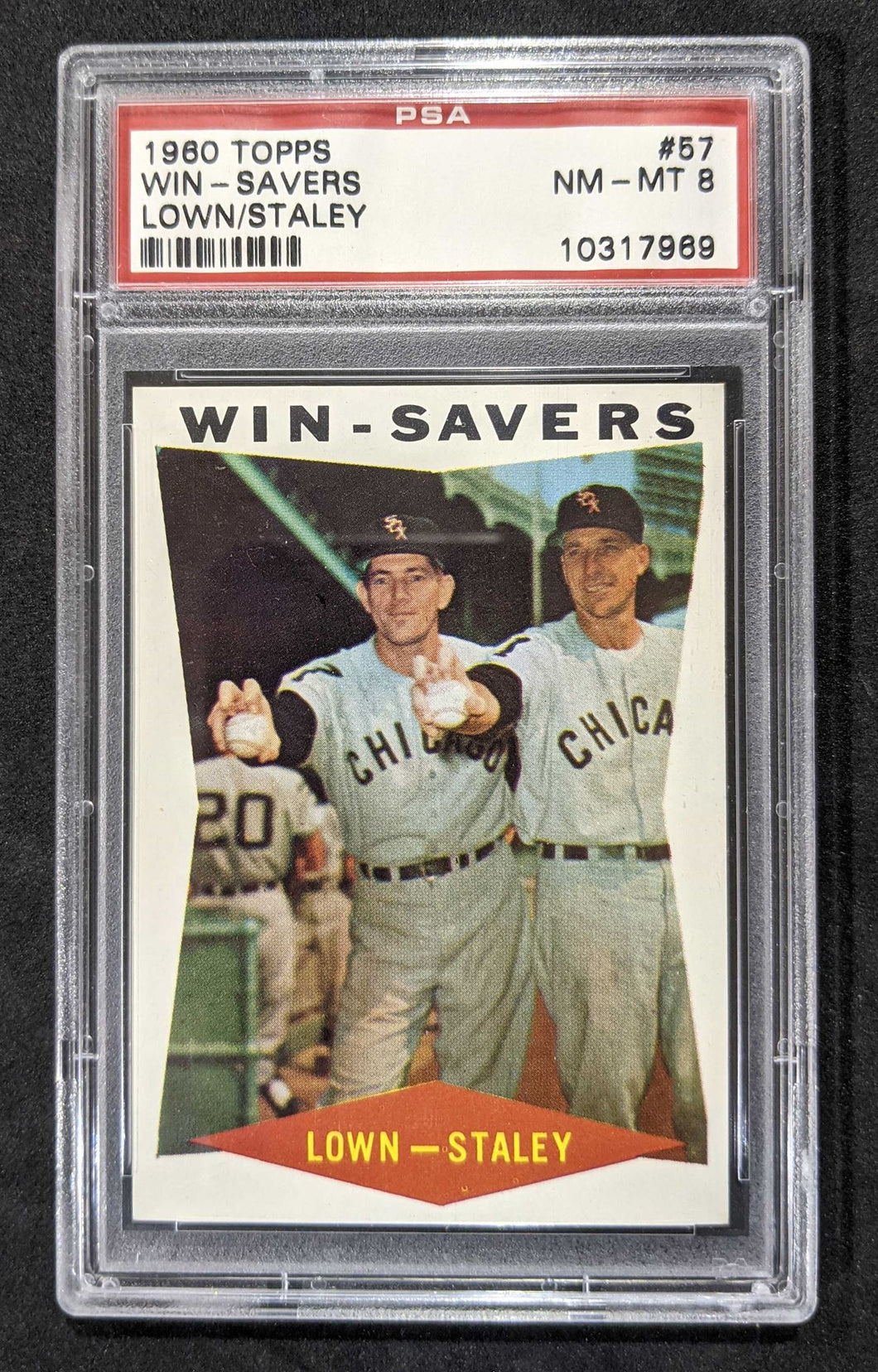 1960 Topps Win-Savers Lown/Staley #57 PSA NM-MT 8, 10317969