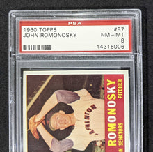 Load image into Gallery viewer, 1960 Topps John Romonosky #87 PSA NM-MT 8 (Well Centered), 14316006
