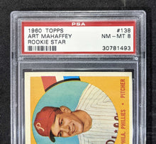 Load image into Gallery viewer, 1960 Topps Art Mahaffey Rookie Star #138 PSA NM-MT 8 (Well Centered), 30781493
