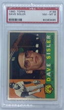 Load image into Gallery viewer, 1960 Topps Dave Sisler #186 PSA NM-MT 8, 90383495
