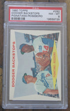 Load image into Gallery viewer, 1960 Topps Dodger Backstops Pignatano/Roseboro #292 PSA NM-MT 8, 19559725
