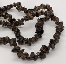 Load image into Gallery viewer, Rough Smokey Quartz Bead Strand Necklace - 28&quot; Long
