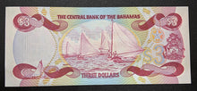 Load image into Gallery viewer, 1974 Central Bank of Bahamas $3 Bank Note – U N C
