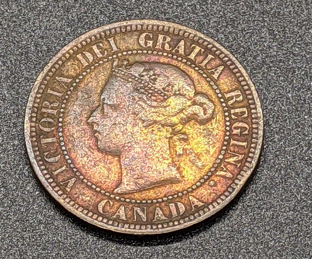 1882-H Obv. 1 Canada Large Cent Coin F