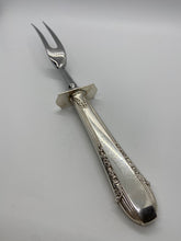 Load image into Gallery viewer, Sterling Silver Handle Sheffield Stainless Blade Carving Fork
