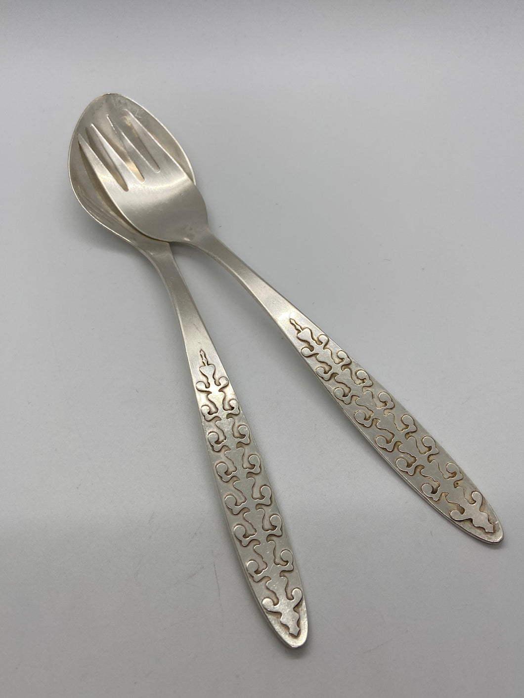 Vintage 916 Russian Silver Spoon & Fork Set