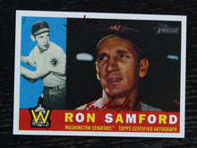Load image into Gallery viewer, 2009 Topps Heritage Real One Red Ink Ron Samford Autograph 58/60
