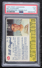 Load image into Gallery viewer, 1962 Post Canadian Bill Stafford Perforated Hand Cut #13 PSA VG 3
