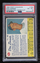 Load image into Gallery viewer, 1962 Post Canadian Don Zimmer Perforated - Hand Cut #183 PSA EX-MT 6
