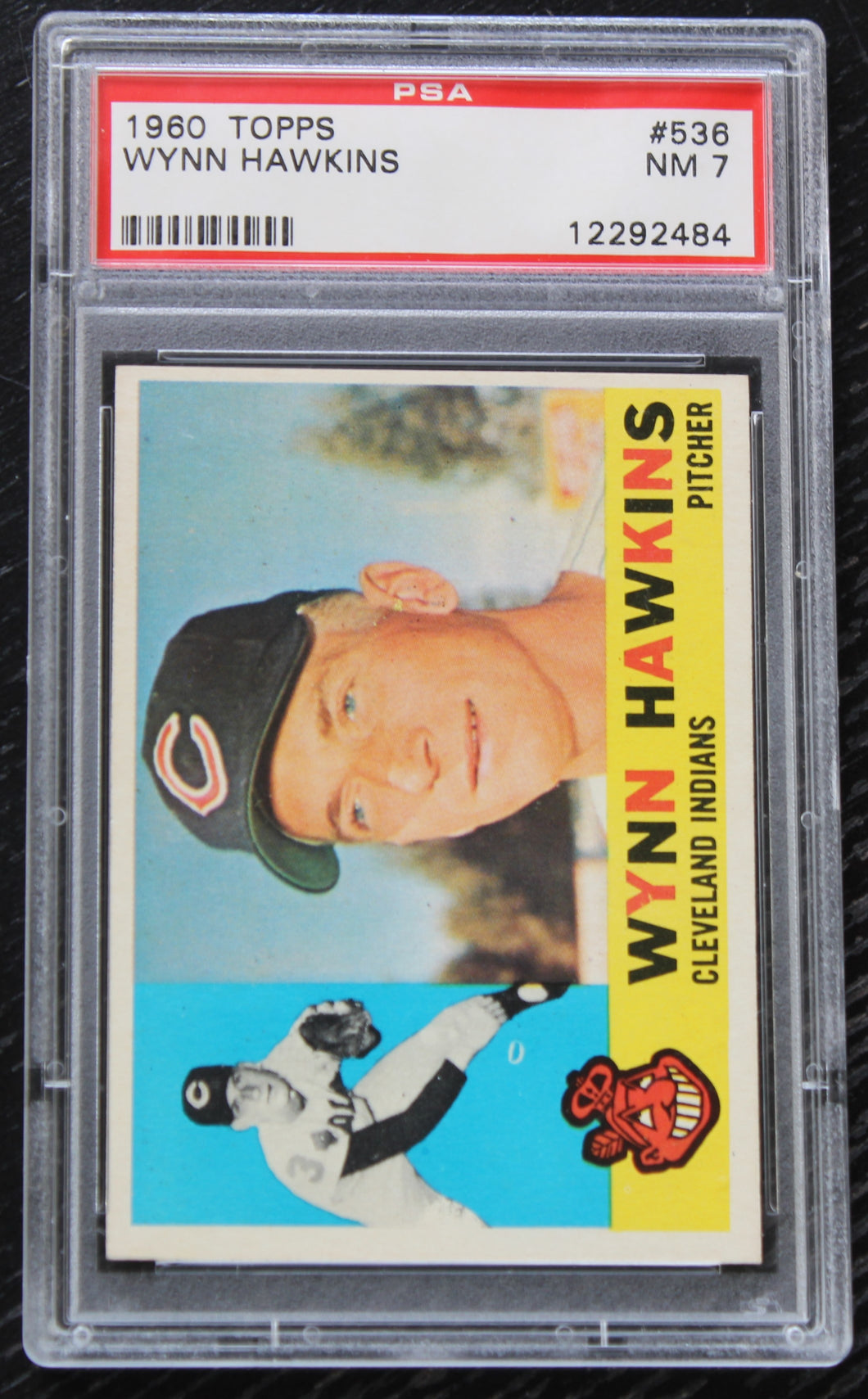 1960 Topps Wynn Hawkins #536 PSA NM 7