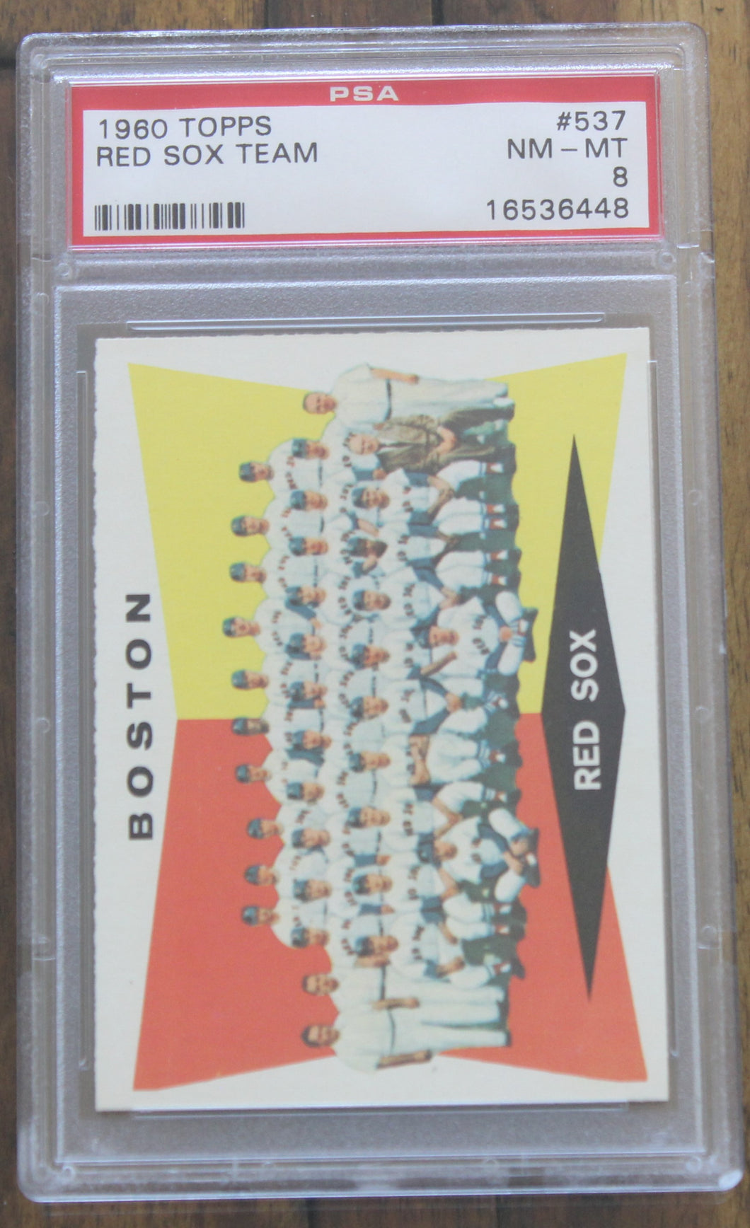 1960 Topps Red Sox Team #537 PSA NM-MT 8