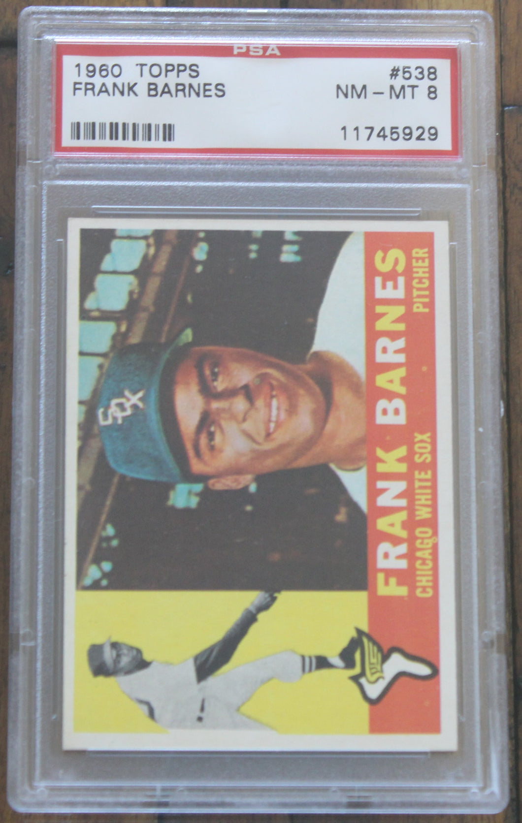 1960 Topps Frank Barnes #538 PSA NM-MT 8