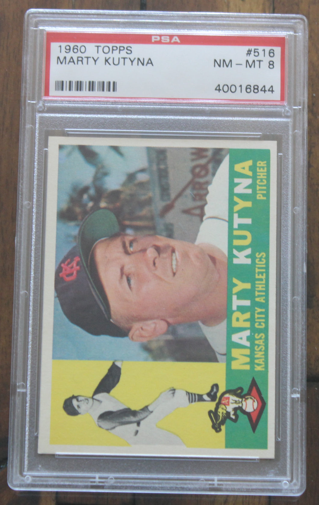 1960 Topps Marty Kutyna #516 PSA NM-MT 8