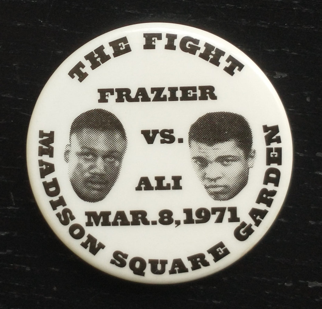 1971 Joe Frazier vs. Muhammad Ali Madison Square Garden Pinback
