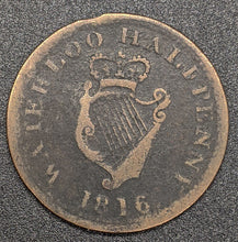 Load image into Gallery viewer, 1816 Canada Wellington Half Penny Token WE-10A2 WEL-51B ↑↓
