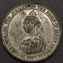 Load image into Gallery viewer, 1887 Jubilee of the Reign of Queen Victoria Medallion - Pierced
