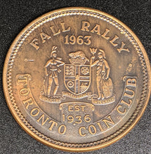 Load image into Gallery viewer, 1963 Fall - Toronto Coin Club Copper Tone Medal - The Armouries
