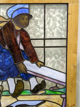 Load image into Gallery viewer, Leaded Glass Window - Amazing Colour - Child on See-Saw
