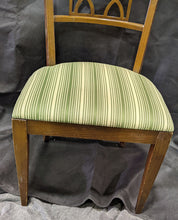 Load image into Gallery viewer, Beautiful Side Chair - Wood Frame - Green &amp; Cream Fabric Seat
