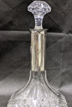 Load image into Gallery viewer, Vintage Austrian Silver Collared Crystal Decanter - AP Maker
