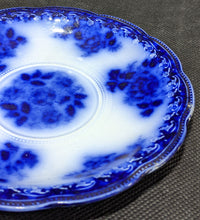 Load image into Gallery viewer, Vintage Flow Blue Saucer - &quot;Waldorf&quot; - Royal Semi-Porcelain - England
